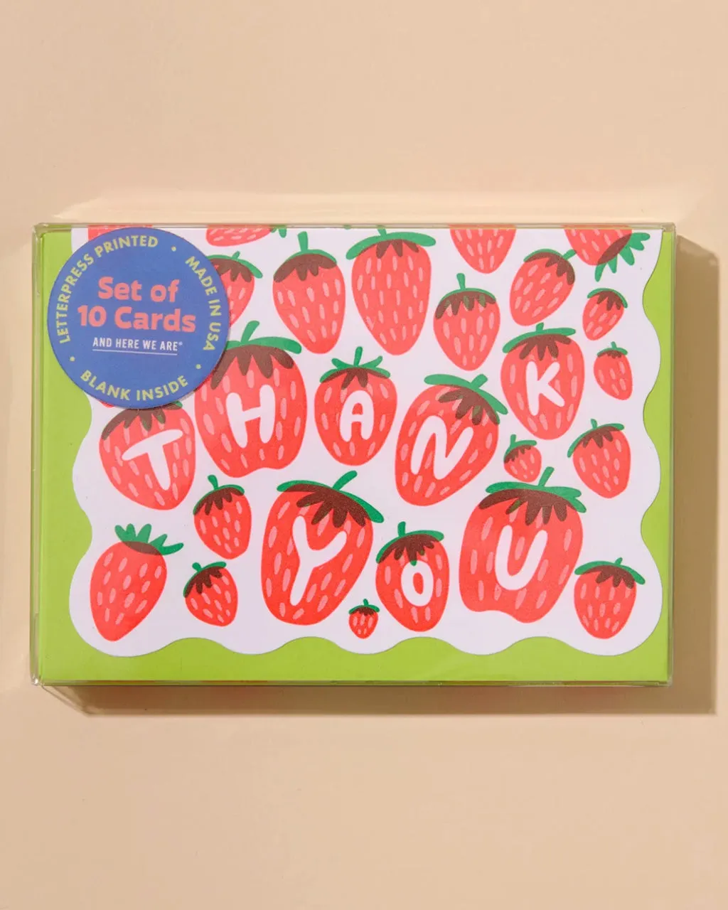 Strawberry Thank You Card Set sold by ban.do product image thumbnail 2