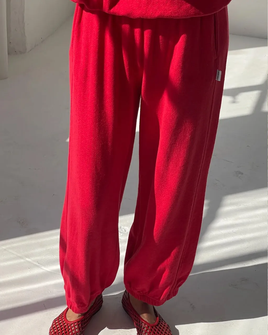 Pointelle Balloon Pants - Red Apple sold by ban.do