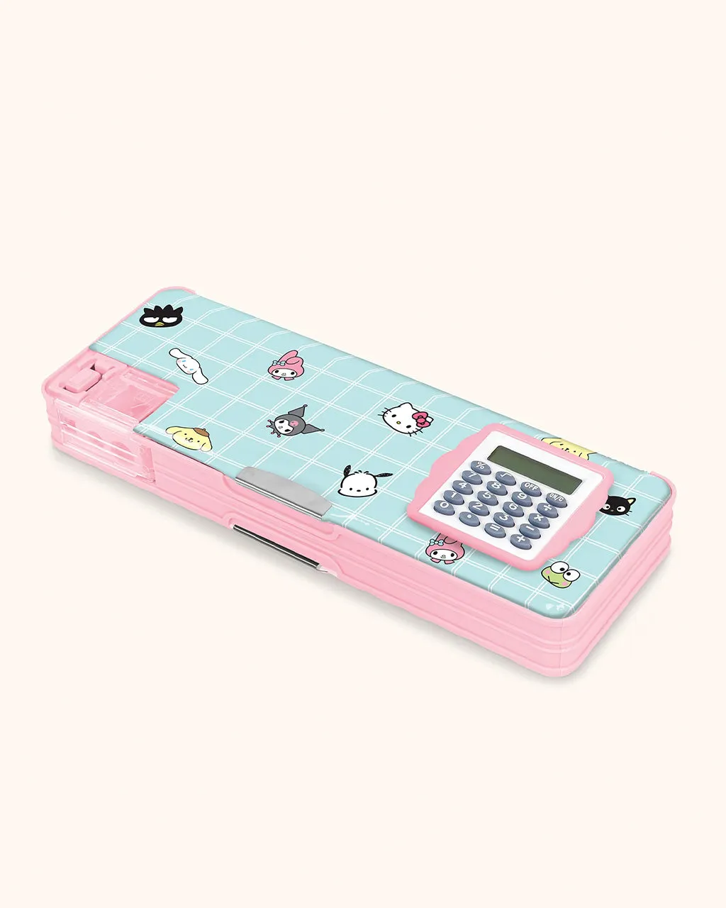 Hello Kitty And Friends Blue Grid Pencil Case sold by ban.do