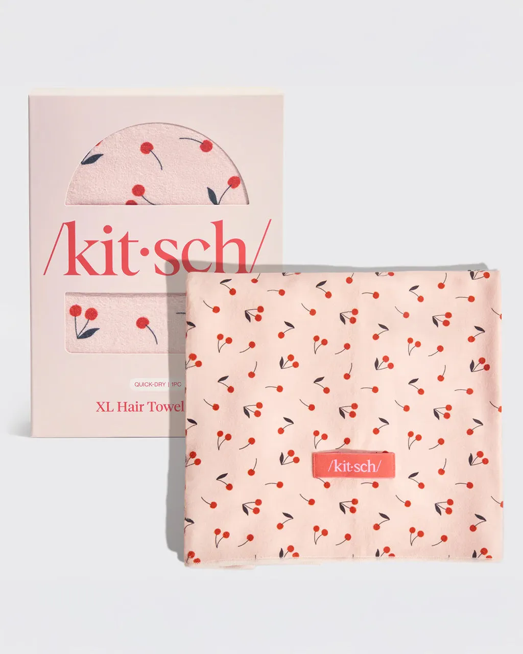 XL Hair Towel Wrap - Cherry Print sold by ban.do