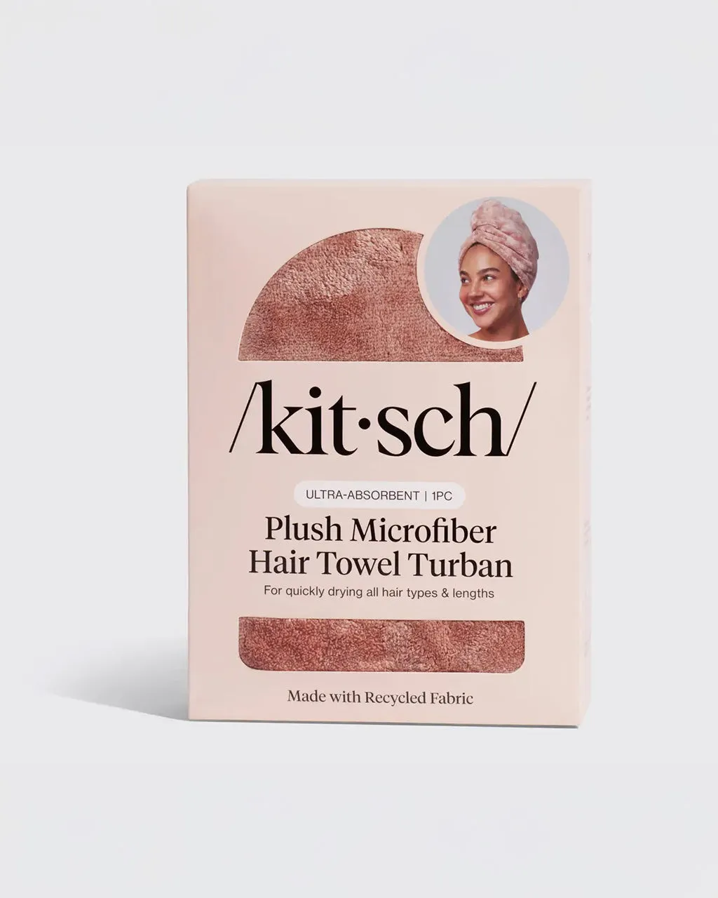 Terracotta Plush Microfiber Hair Towel sold by ban.do