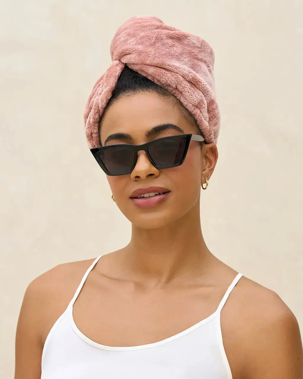 Terracotta Plush Microfiber Hair Towel sold by ban.do product image thumbnail 3