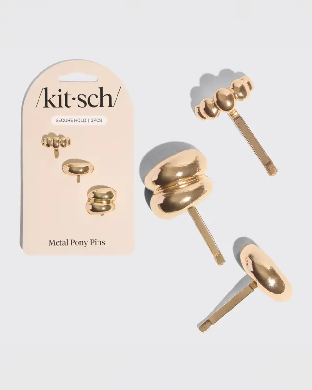 Gold Metal Pony Pins - Set of 3 sold by ban.do