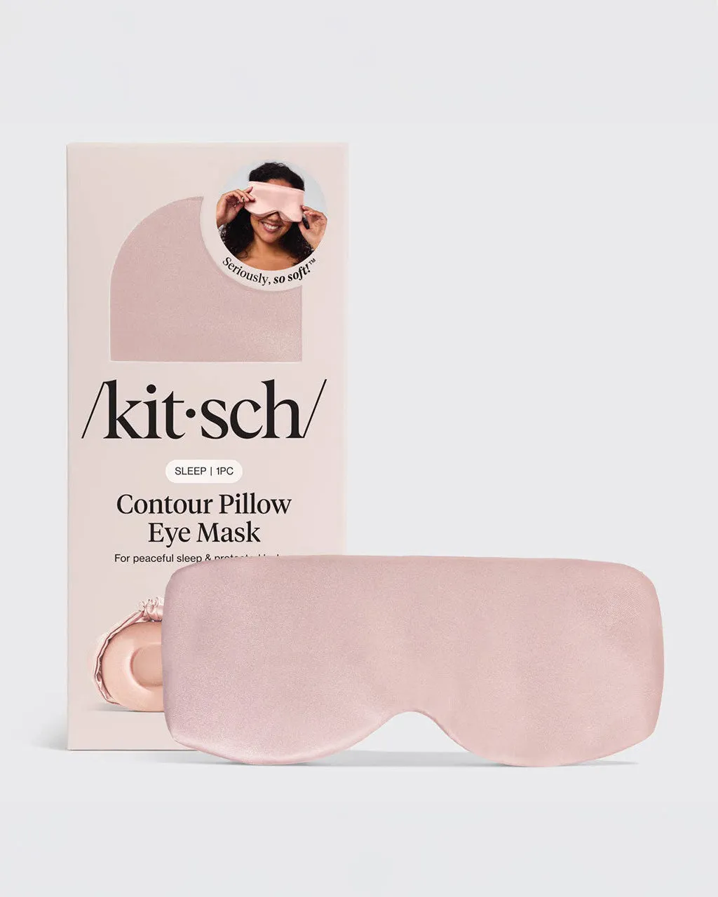 Blush Satin Pillow Eye Mask sold by ban.do
