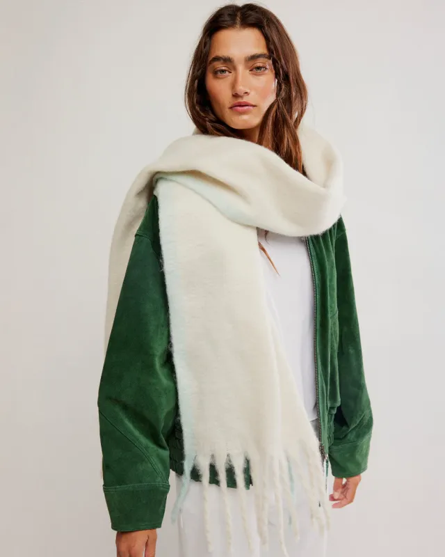 Winter Chill Blanket Scarf - Ivory sold by ban.do