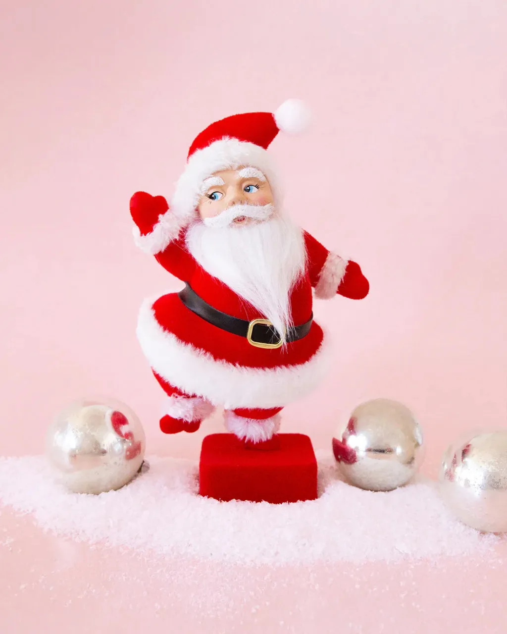 Retro Dancing Christmas Santa - Red sold by ban.do