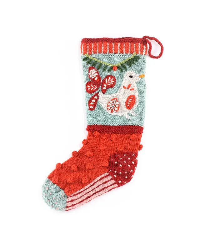 Wool Knit Stocking - Dove sold by ban.do