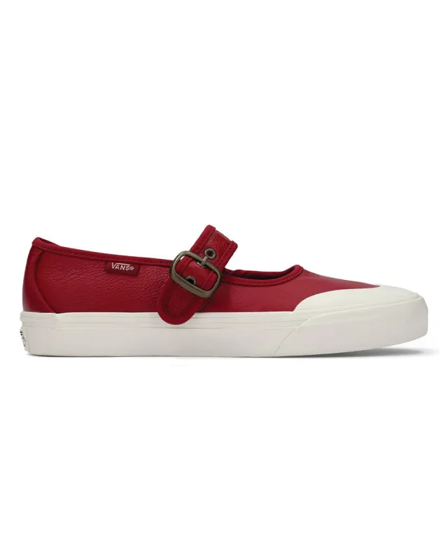 Leather Mary Jane Shoe - Bordeaux sold by ban.do