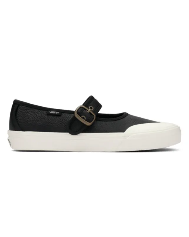 Leather Mary Jane Shoe - Black + White sold by ban.do