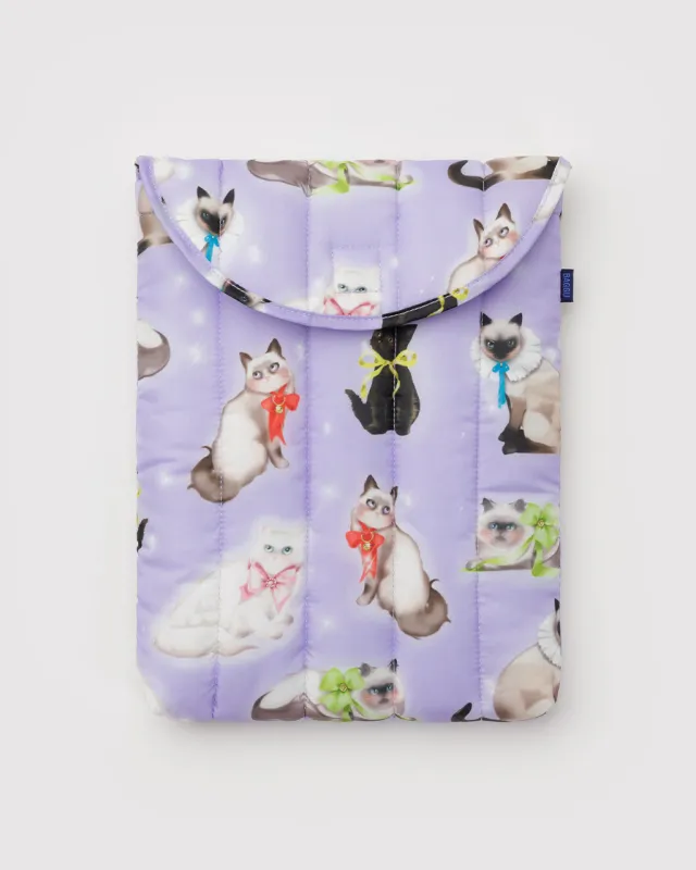 Puffy Laptop Sleeve 13" - Fancy Cats sold by ban.do