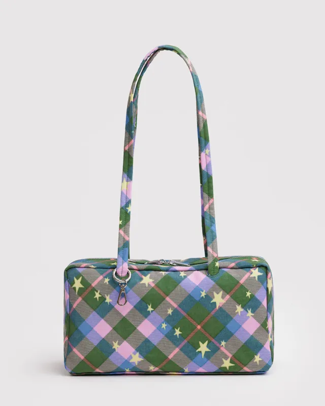 Nylon Bowler Bag - Green Star Plaid sold by ban.do
