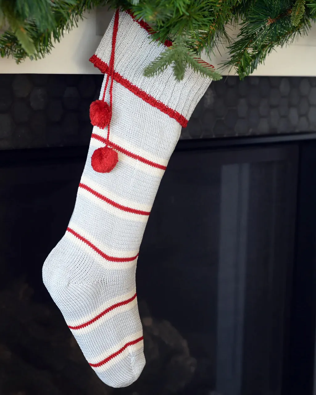 Thin Striped Rib-Cuff Stocking - Grey sold by ban.do product image thumbnail 2