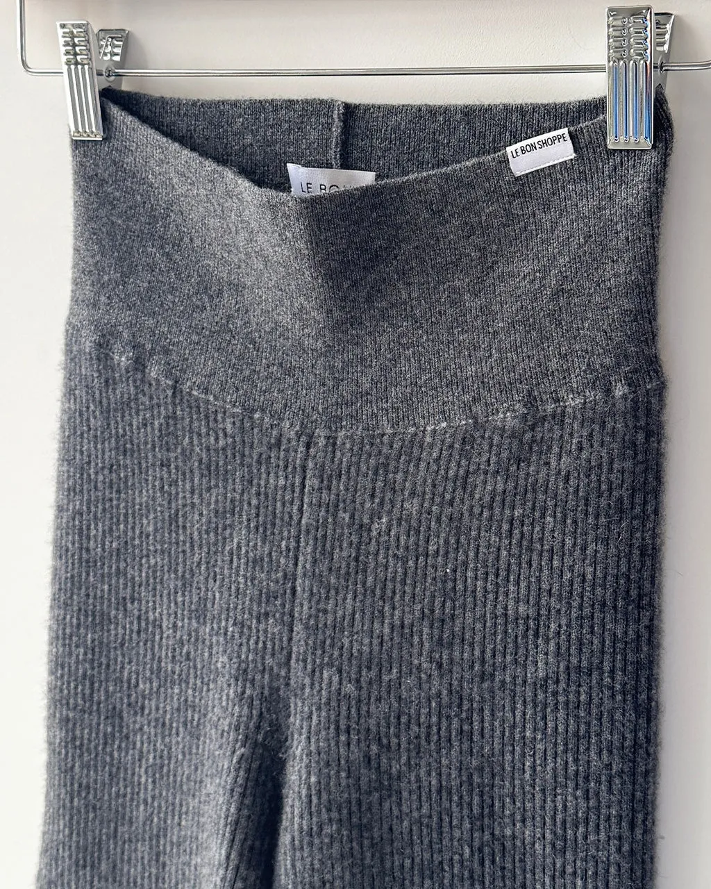 Cashmere Ribbed Leggings - Charcoal sold by ban.do product image thumbnail 4