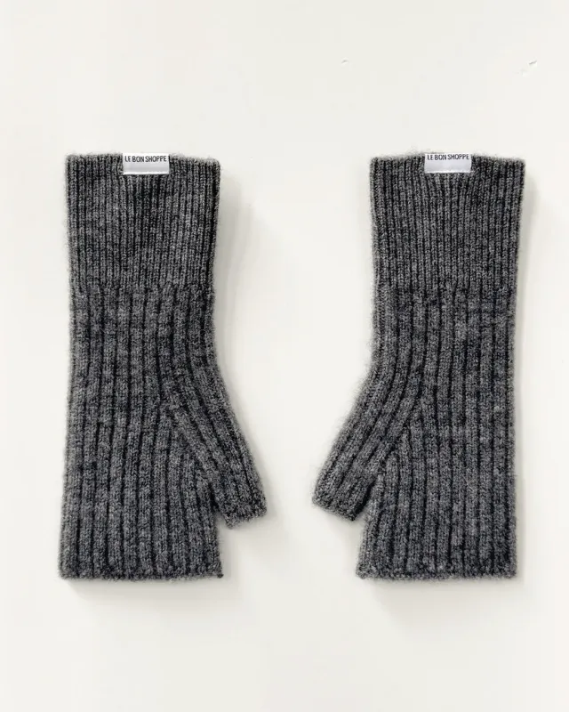 Cashmere Wrist Warmers  - Charcoal sold by ban.do
