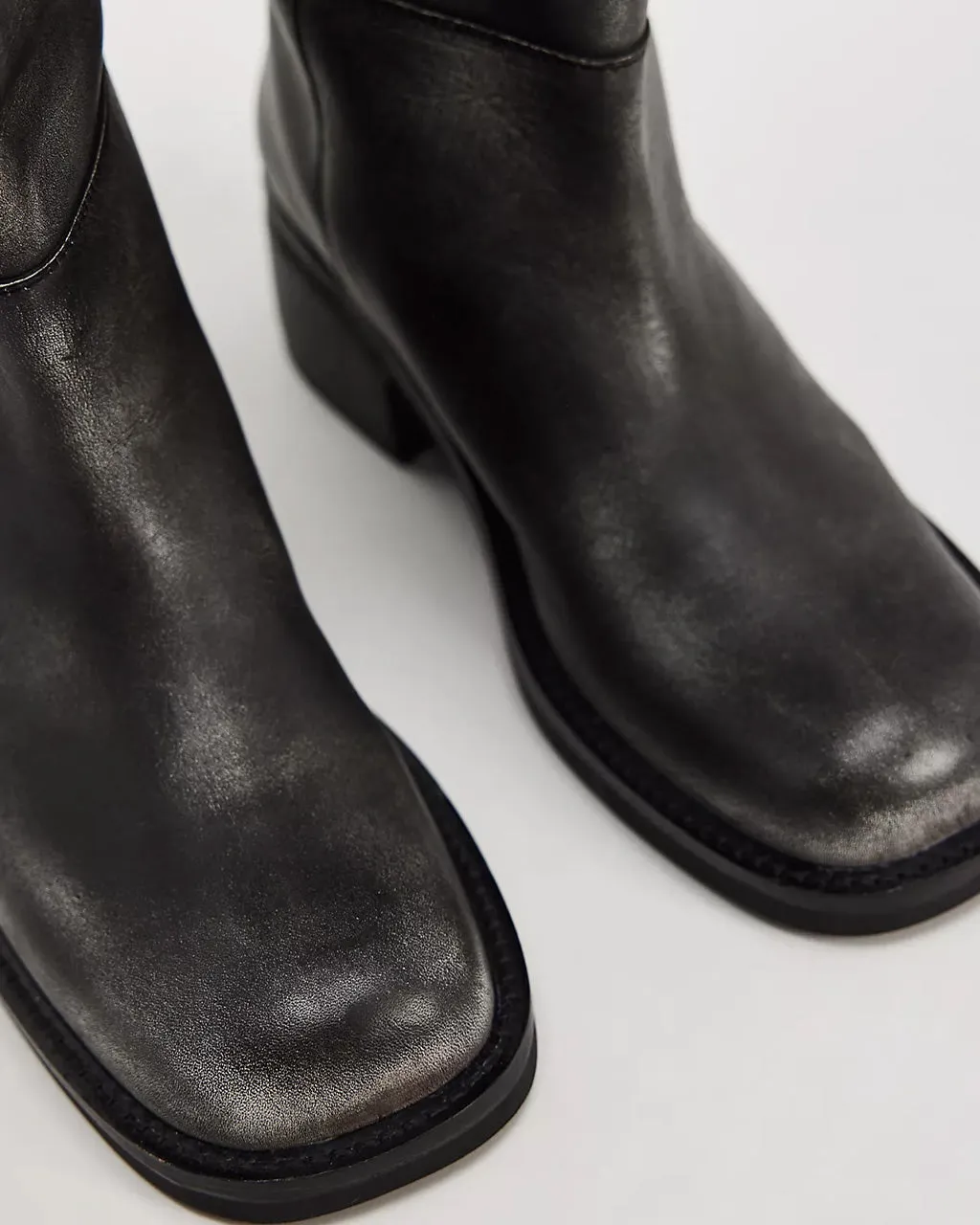 Dana Distressed Pull-On Boot - Black Leather sold by ban.do product image thumbnail 3