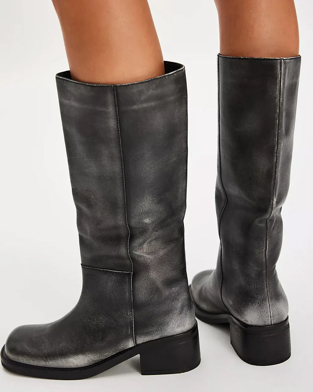 Dana Distressed Pull-On Boot - Black Leather sold by ban.do product image thumbnail 2