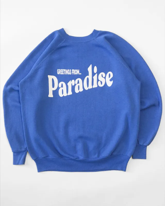 Greetings From Paradise Sweatshirt - Blue sold by ban.do
