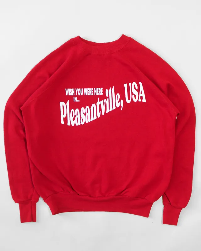Wish You Were Here In Pleasantville Sweatshirt - Red sold by ban.do