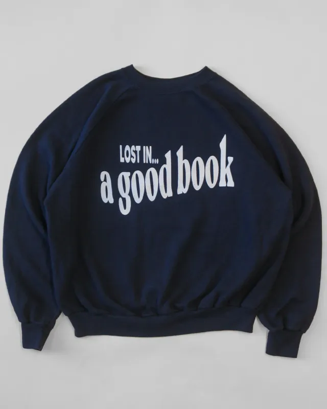 Lost In A Good Book Sweatshirt - Navy sold by ban.do