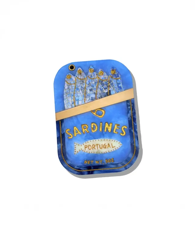 Hand-Painted Sardines Compact Mirror sold by ban.do