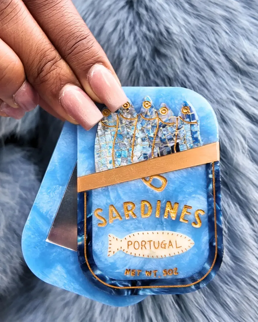 Hand-Painted Sardines Compact Mirror sold by ban.do product image thumbnail 2