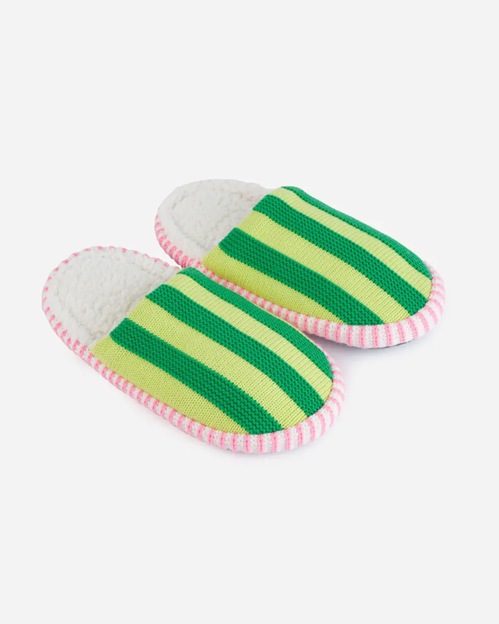 Super Stripe Slide Slippers - Lime Green sold by ban.do