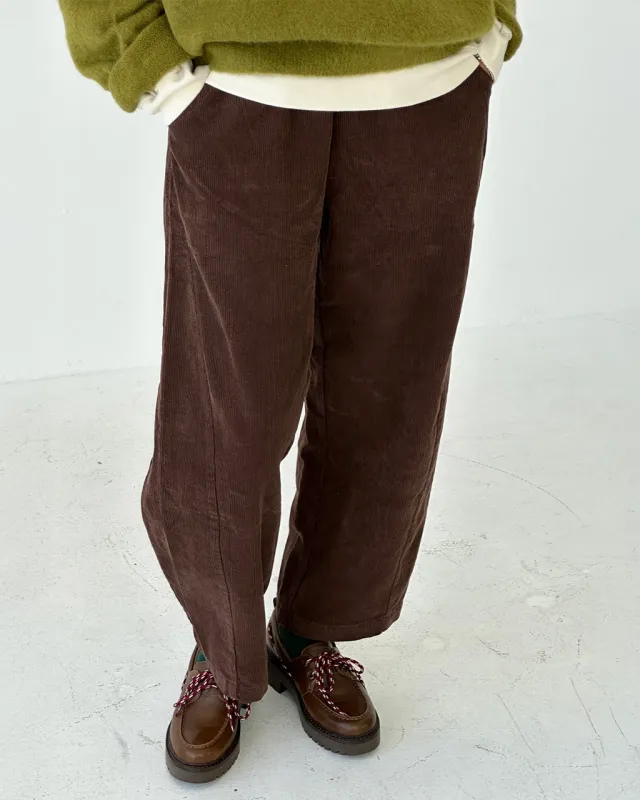 Corduroy Arc Pants - Chocolate sold by ban.do