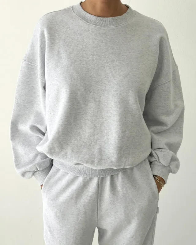 French Terry Core Sweatshirt - Icy Grey sold by ban.do