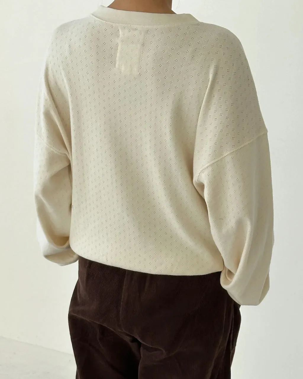 Pointelle Core Sweatshirt - Naturel sold by ban.do product image thumbnail 2