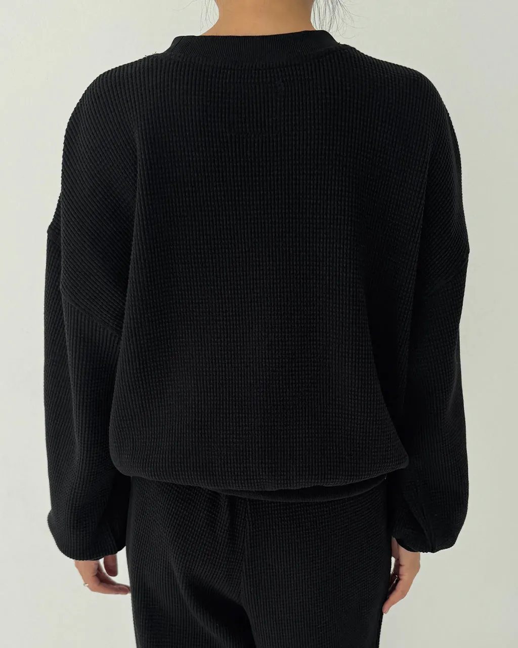 Waffle Core Sweatshirt - True Black sold by ban.do product image thumbnail 2