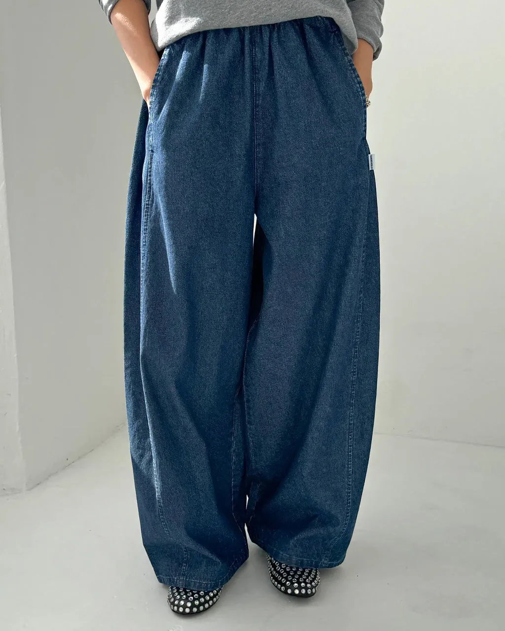 Parachute Pants - Denim Blue sold by ban.do
