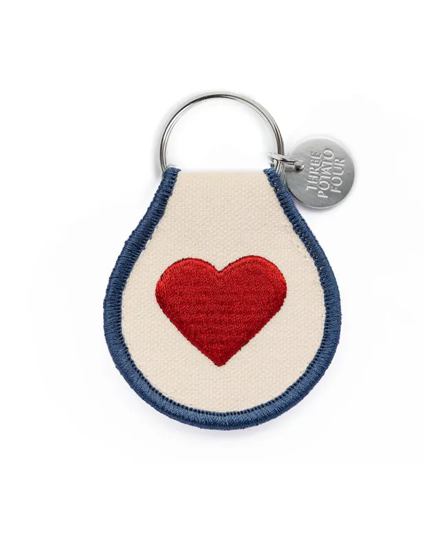 Classic Heart Patch Keychain sold by ban.do