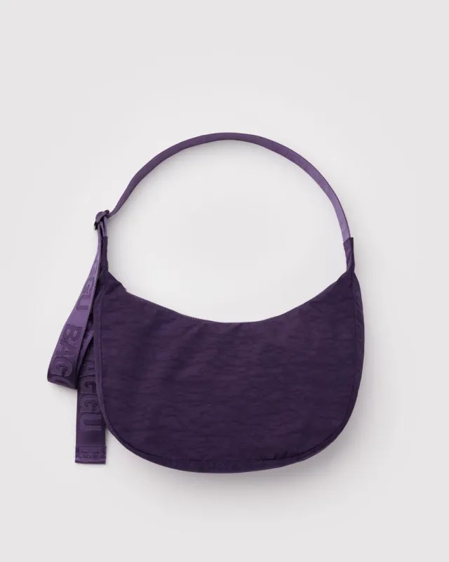 Medium Nylon Crescent Bag w/ Key Leash - Fig made by BAGGU