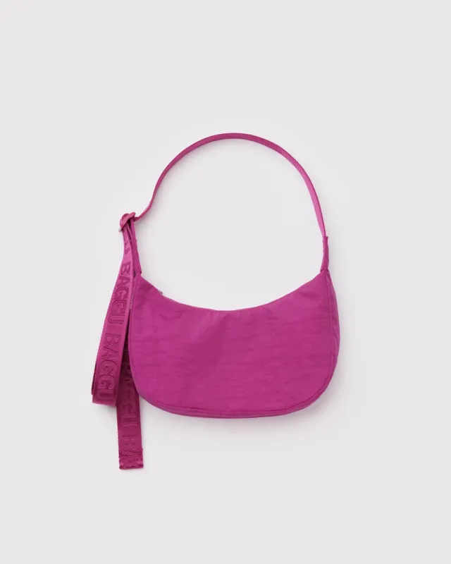 Small Nylon Crescent Bag w/ Key Leash - Deep Fuchsia sold by ban.do