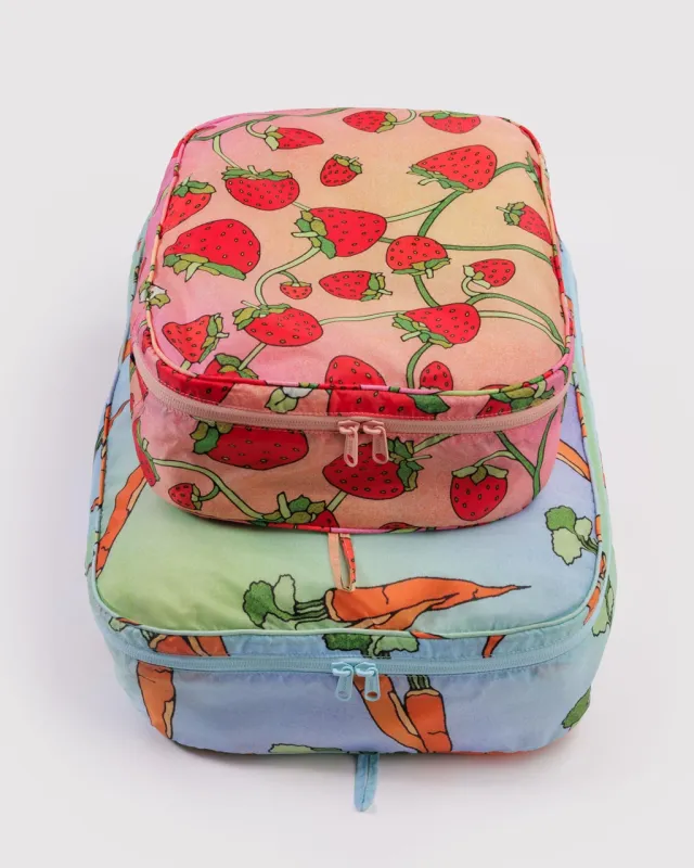 Large Packing Cube Set - Carrots + Berries sold by ban.do