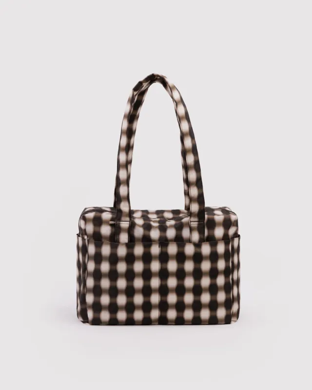 Everyday Cloud Bag - Blurred Gingham Brown sold by ban.do