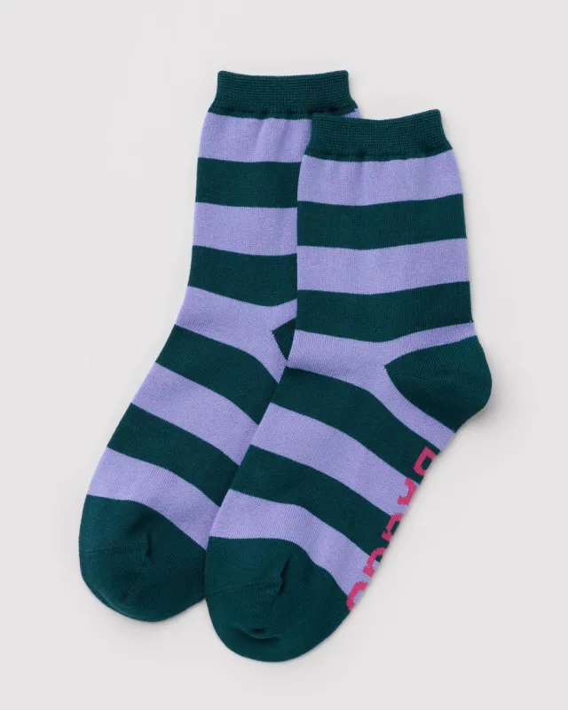 Crew Socks - Malachite Stripe sold by ban.do