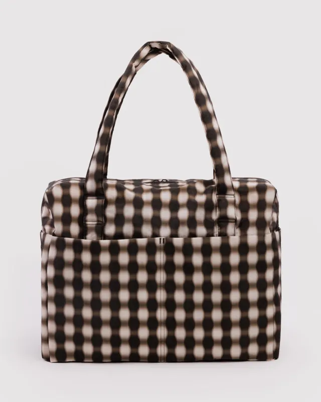 Cloud Carry-on Bag - Blurred Gingham Brown sold by ban.do