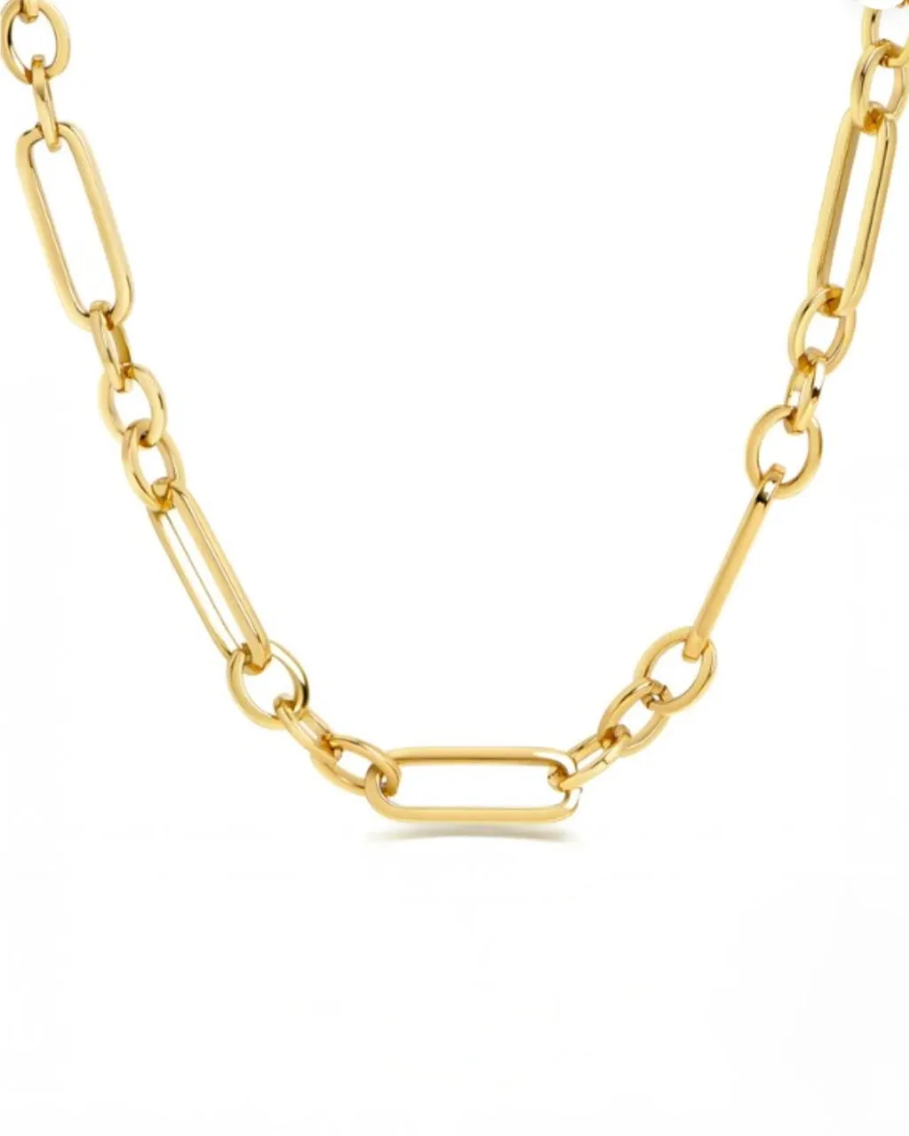 Mixed Link Paperclip Necklace sold by ban.do