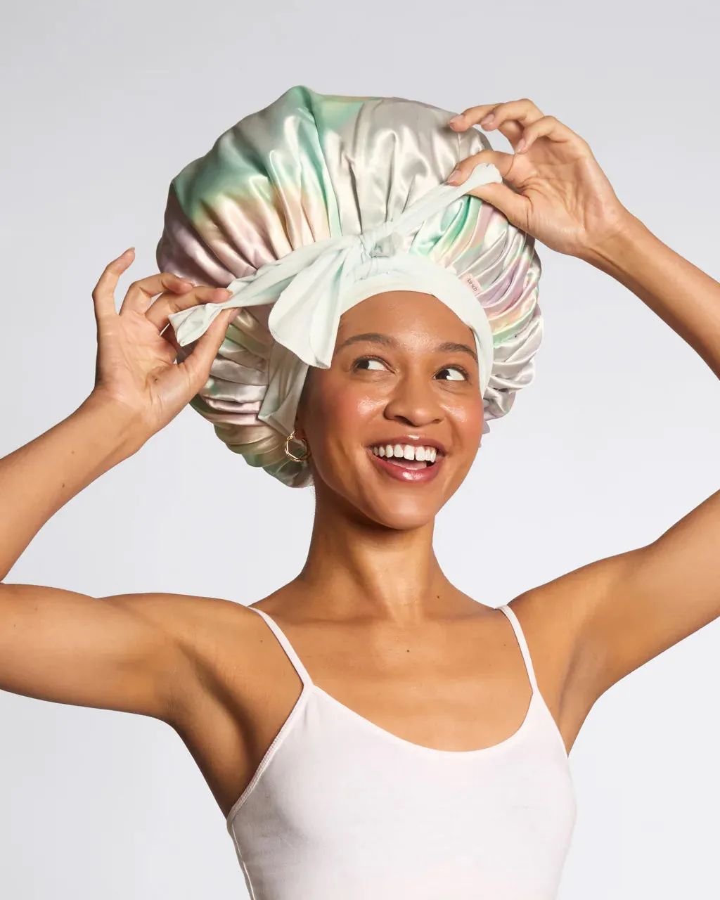 Adjustable Oversized Satin Bonnet - Aura sold by ban.do product image thumbnail 2