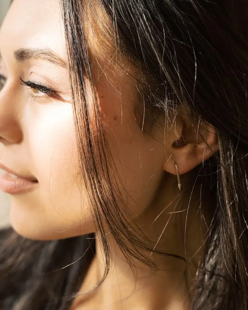 Mini Safety Pin Hoops - Gold sold by ban.do product image thumbnail 3