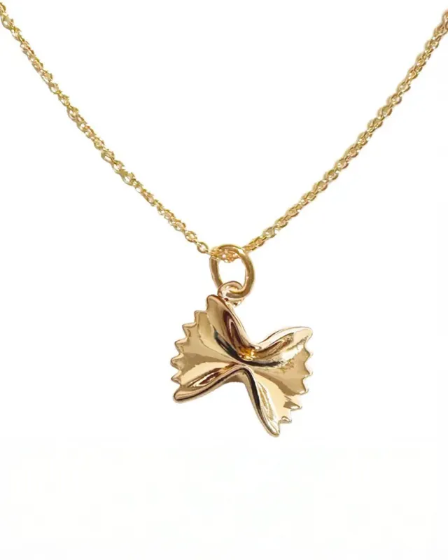 Magic Charm Bow Tie Pasta Necklace - Gold made by ban.do