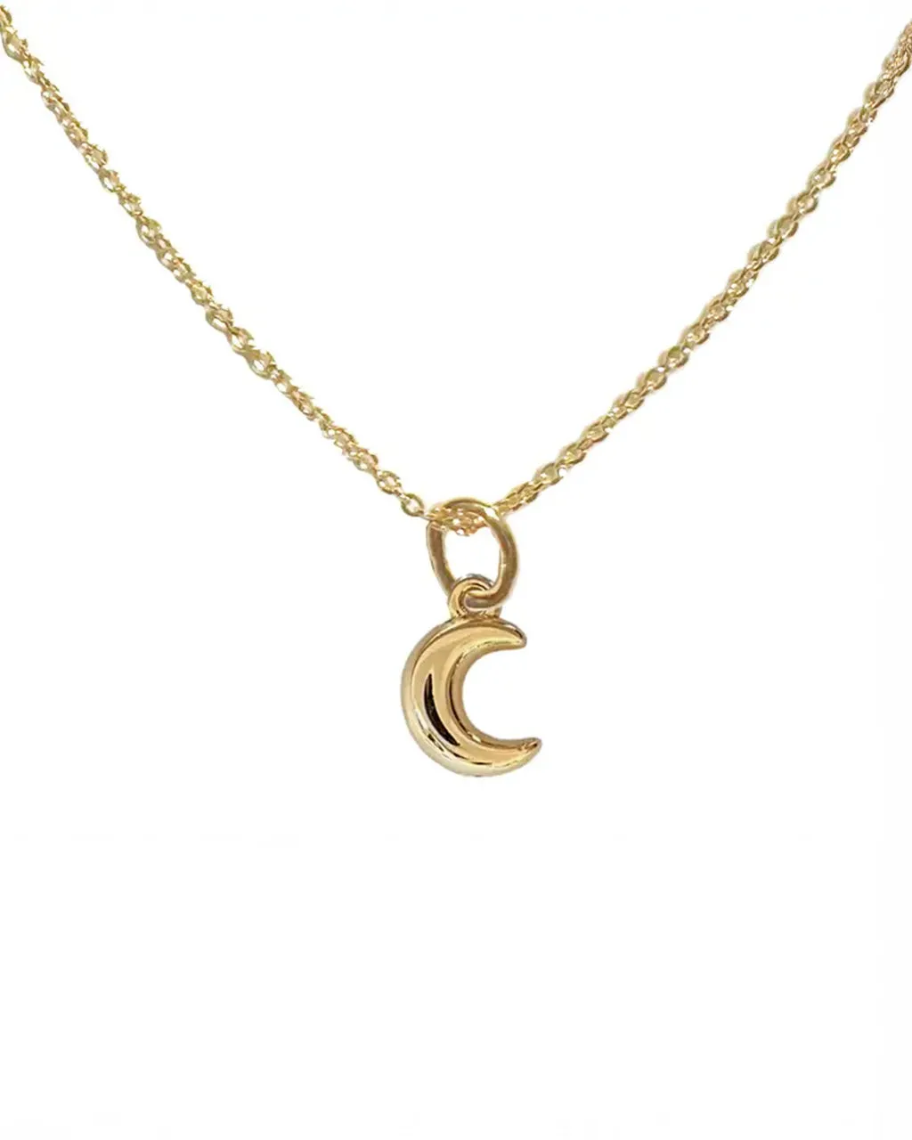Magic Charm Puffy Moon Necklace - Gold sold by ban.do