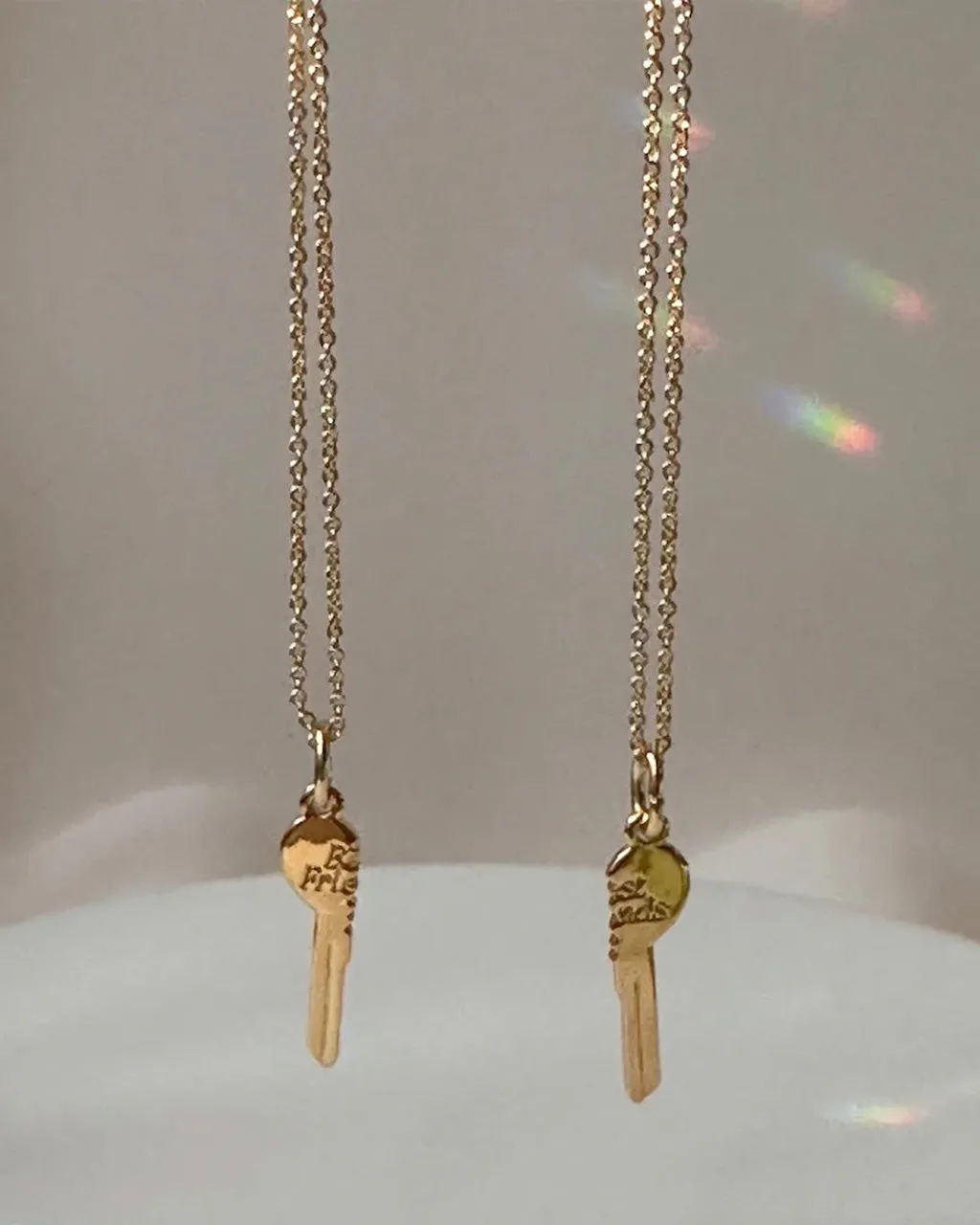 Gold BFF Heart Key Necklace Duo sold by ban.do product image thumbnail 5