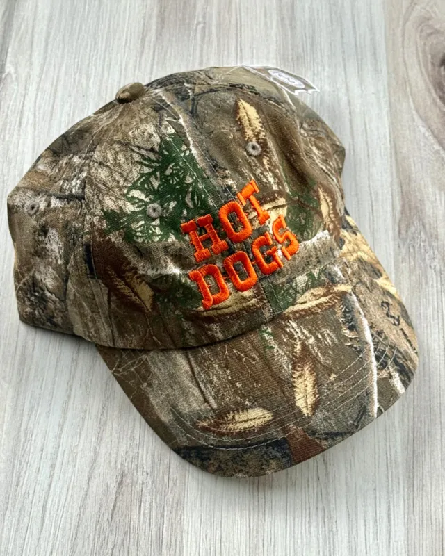 Hot Dogs Camo Dad Hat made by ban.do