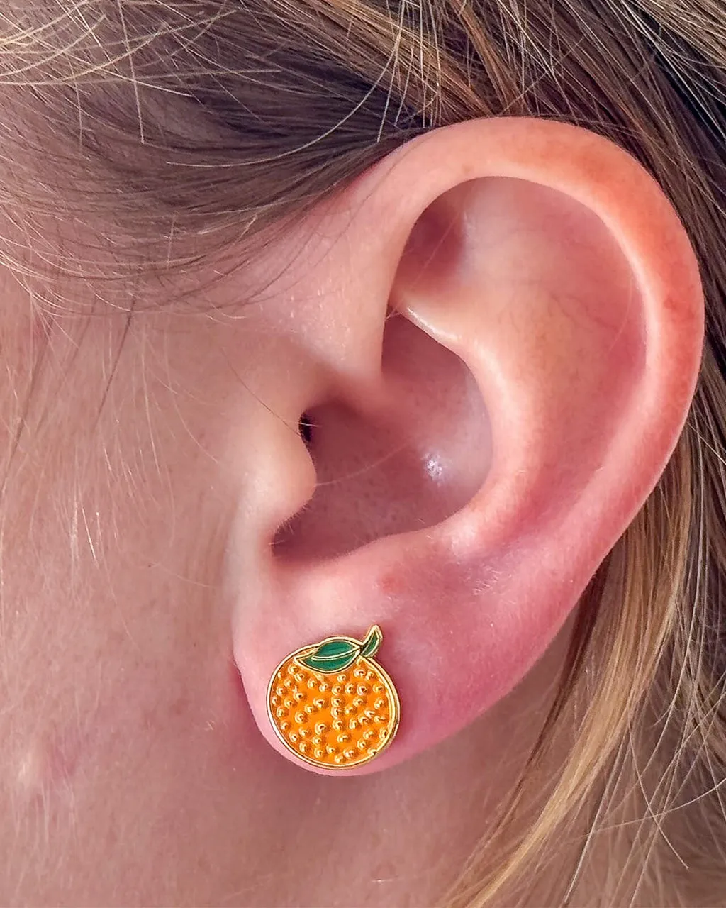 Orange Enamel Earrings sold by ban.do product image thumbnail 2