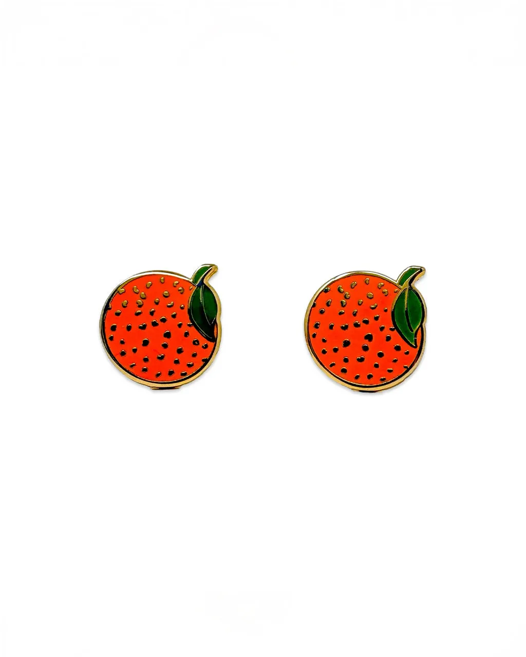 Orange Enamel Earrings sold by ban.do