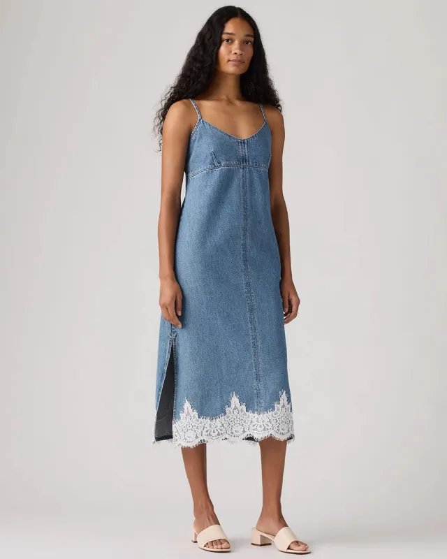90's Denim Slip Dress - Slipped My Mind sold by ban.do