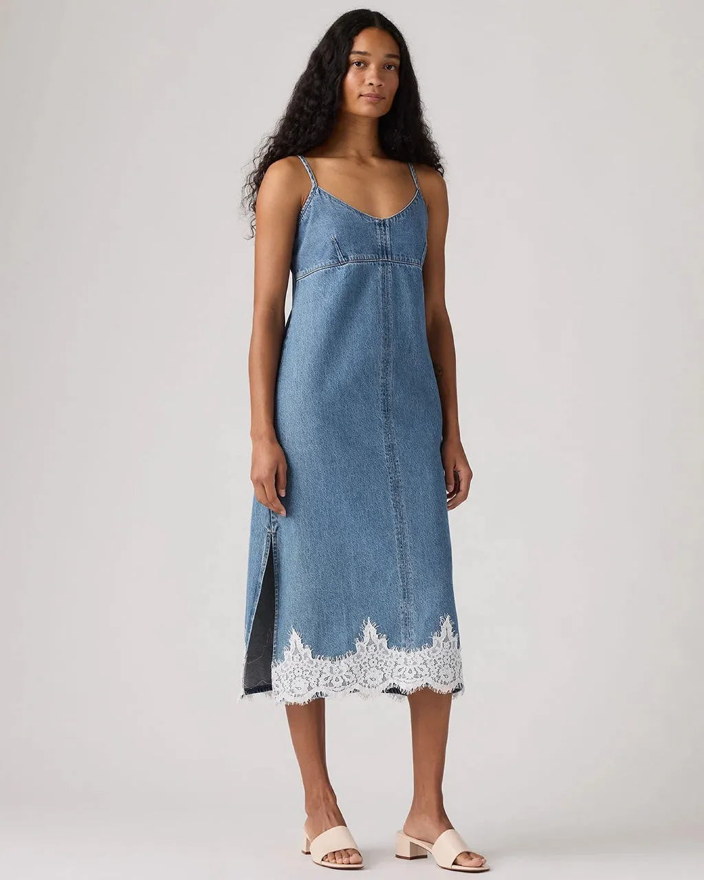 90's Denim Slip Dress - Slipped My Mind sold by ban.do