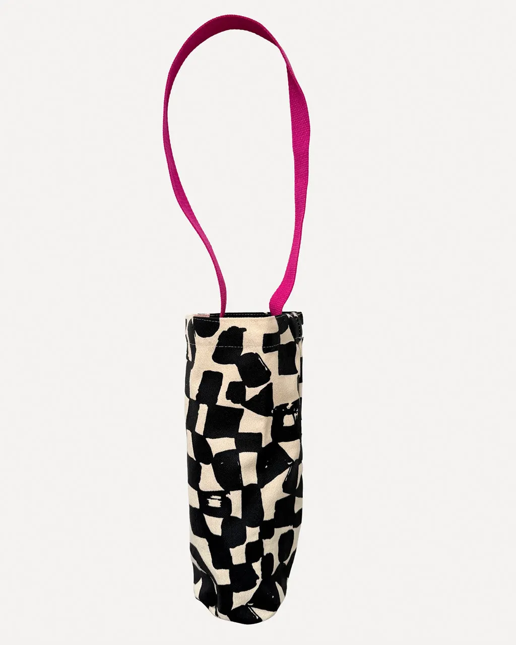 The Checks Wine Tote - Black + Natural sold by ban.do product image thumbnail 2